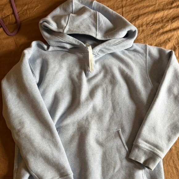 Lululemon All Day Hoodie Sweatshirt Size 10 Heather Light Blue - Picture 2 of 4